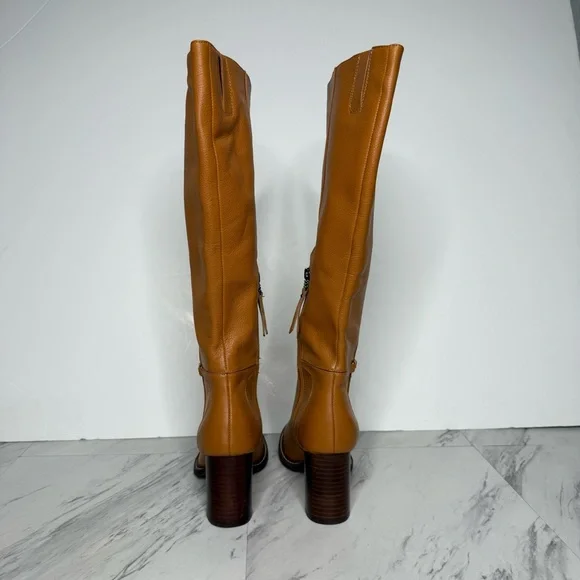 Sam Edelman Elsy Brown Leather Heeled Tall Boot 6 1/2 M - Picture 3 of 15
